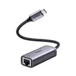Kép 1/3 - UGREEN CM483 USB-C – RJ45 hálózati adapter (szürke)