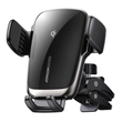 Kép 1/8 - Joyroom Qi vezeték nélküli 15 W automatikus autós töltő elektromos telefontartó (szellőzőnyílás) fekete (JR-ZS248)