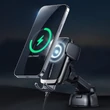 Kép 4/8 - Joyroom Qi vezeték nélküli 15 W automatikus autós töltő elektromos telefontartó (műszerfal) fekete (JR-ZS248)