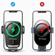Kép 8/8 - Joyroom Qi vezeték nélküli 15 W automatikus autós töltő elektromos telefontartó (műszerfal) fekete (JR-ZS248)