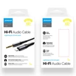 Kép 5/8 - Joyroom sztereó audio AUX kábel 3,5 mm mini jack - Lightning iPhone-hoz, iPad-hez, 2 m, fekete (SY-A02-2m)