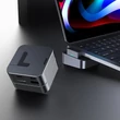 Obraz 6/8 - Joyroom Multifunkčný rozbočovač USB typu C - USB 3.0 / RJ45 / HDMI / USB typu C / Thunderbolt pre MacBook Pro, sivý (S-H121-Gray)