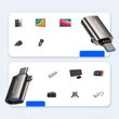 Kép 7/8 - Joyroom USB 3.2 Gen 1 (apa) - USB Type C (anya) adapter, fekete (S-H151-Black)