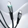 Kép 3/8 - Joyroom USB Type C - Lightning kábel, Power Delivery, 20W, 2.4A, 1.2m, fekete (S-1224K2-Black)