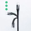 Kép 6/8 - Joyroom USB Type C - Lightning kábel, Power Delivery, 20W, 2.4A, 1.2m, fekete (S-1224K2-Black)