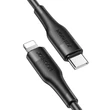 Kép 2/8 - Joyroom USB Type C - Lightning kábel, Power Delivery, 20W, 2.4A, 0.25m, fekete (S-02524M3-Black)
