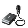 Kép 2/5 - Dudao autós töltő 2x USB / 3x szivargyújtó elosztó, fekete (R1Pro-black)