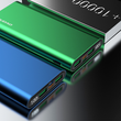 Dudao power bank, 10000 mAh, Power Delivery, 20 W, Quick Charge 3.0, 2x USB / USB Type C, green (K14H-green)