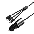 Imagine 8/8 - Dudao 3in1 încărcător auto USB, 3,4 A, cablu încorporat Lightning / USB tip C / micro USB, negru (R5ProN-negru)