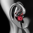 Kép 2/5 - Dudao fém vezetékes fülhallgató, 3,5 mm-es mini jack, piros (X2C-Red)