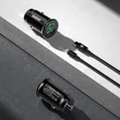 Kép 6/6 - Dudao gyors autós töltő USB portokkal QC3.0 + Type C PD fekete + USB-C kábel - Lightning 18W, fekete (R3PRO)