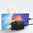 Kép 2/7 - Joyroom fali gyorstöltő, 2x USB, 2,4A, fekete (L-2A123)