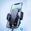 Kép 4/8 - Joyroom vezeték nélküli autós töltő és műszerfalra szerelhető telefontartó, Qi töltő, 15 W, fekete (JR-ZS241-2)