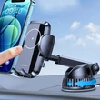 Kép 2/8 - Joyroom vezeték nélküli autós töltő és műszerfalra szerelhető telefontartó, Qi töltő, 15 W, fekete (JR-ZS241-2)