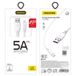 Kép 3/3 - Dudao kábel USB / mikro USB kábel, 5A, 1m, fehér (L2M-1m-white)