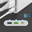Kép 6/7 - Dudao power bank 10000mAh, 18W, Quick Charge, Power Delivery, 2x USB / 1x USB Type C, fehér (K12PQ_W)