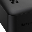 Baseus Bipow digitális kijelzős Power bank 30000mAh, 20W, 2x USB / USB Type C / micro USB,  Quick Charge, AFC FCP, fekete (PPDML-N01)