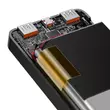 Kép 7/8 - Baseus Bipow digitális kijelzős Power bank 10000mAh, 20W, 2x USB / USB Type C / micro USB, Quick Charge AFC FCP, fekete (PPDML-L01)