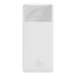 Kép 4/8 - Baseus Bipow digitális kijelzős Power bank, 20000mAh, 20W, 2x USB / USB Type C / micro USB,  Quick Charge, AFC FCP, fehér (PPDML-M02)