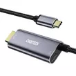 Kép 1/7 - Choetech egyirányú adapter C típusú USB - HDMI 4K 60Hz + USB Type C Power Delivery, 60W, 1,8m, szürke (XCH-M180-GY)
