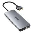Obraz 1/8 - Choetech 12 v 1 multifunkčný HUB, 2x USB typu C - USB typu C Thunderbolt 3 100W / 2x HDMI + 1x DisplayPort 4K @ 60Hz / 2x USB 3.2 Gen 1 / 2x USB 2.0 / čítačka kariet SD a microSD / RJ45 Ethernet 1 Gbps / 3,5 mm mini jack pre MacBook Pro / Air,