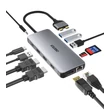 Obraz 3/8 - Choetech 12 v 1 multifunkčný HUB, 2x USB typu C - USB typu C Thunderbolt 3 100W / 2x HDMI + 1x DisplayPort 4K @ 60Hz / 2x USB 3.2 Gen 1 / 2x USB 2.0 / čítačka kariet SD a microSD / RJ45 Ethernet 1 Gbps / 3,5 mm mini jack pre MacBook Pro / Air,