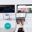 Obraz 5/8 - Choetech 12 v 1 multifunkčný HUB, 2x USB typu C - USB typu C Thunderbolt 3 100W / 2x HDMI + 1x DisplayPort 4K @ 60Hz / 2x USB 3.2 Gen 1 / 2x USB 2.0 / čítačka kariet SD a microSD / RJ45 Ethernet 1 Gbps / 3,5 mm mini jack pre MacBook Pro / Air,