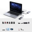 Obraz 6/8 - Choetech 12 v 1 multifunkčný HUB, 2x USB typu C - USB typu C Thunderbolt 3 100W / 2x HDMI + 1x DisplayPort 4K @ 60Hz / 2x USB 3.2 Gen 1 / 2x USB 2.0 / čítačka kariet SD a microSD / RJ45 Ethernet 1 Gbps / 3,5 mm mini jack pre MacBook Pro / Air,