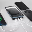 Imagine 3/7 - Dudao power bank 10000mAh, 22,5W, Power Delivery, Quick Charge, 2x USB / 1x USB Type C, 15W, încărcător wireless Qi pentru iPhone compatibil cu MagSafe, negru (K14Pro-black)