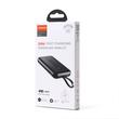 Kép 5/8 - Joyroom Linglong power bank 10000mAh, 20W, Power Delivery, Quick Charge, USB / USB Type C / beépített USB Type C kábel, fekete (JR-L001-black)