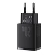 Imagine 4/8 - Încărcător rapid compact Baseus, USB, USB-C, 20 W (negru)