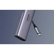 Obraz 2/8 - UGREEN CM512 6 az 1-ben USB-C adapter - 2x USB + HDMI + USB-C + RJ45 + TF/SD (szürke)