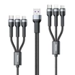 Kép 1/3 - Remax Jany Series többfunkciós 6 az 1-ben USB kábel - micro USB + USB Type C + Lightning / micro USB + USB Type C + Lightning, 2m, fekete (RC-124)