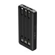 Kép 4/6 - Powerbank Havit PB74 10000mAh + kábel USB-C, Lightning, micro USB (fekete)