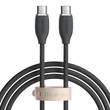 Obraz 1/8 - Baseus USB typu C - kábel USB typu C 100 W, dĺžka 1,2 m, silikagél Jelly Liquid - čierny (CAGD030001)