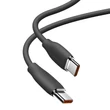 Obraz 2/8 - Baseus USB typu C - kábel USB typu C 100 W, dĺžka 1,2 m, silikagél Jelly Liquid - čierny (CAGD030001)