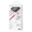 Kép 6/8 - Baseus 3 az 1-ben kábel USB csatlakozókkal - USB Type C / Lightning / micro USB, 1.2m, 3.5A, piros (CAJS000009)