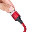 Kép 3/8 - Baseus 3 az 1-ben kábel USB csatlakozókkal - USB Type C / Lightning / micro USB, 1.2m, 3.5A, piros (CAJS000009)