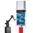 Kép 8/8 - Baseus 3 az 1-ben kábel USB csatlakozókkal - USB Type C / Lightning / micro USB, 1.2m, 3.5A, piros (CAJS000009)