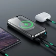 Kép 4/8 - Joyroom power bank 10000mAh 22,5W, Power Delivery, Quick Charge, mágneses vezeték nélküli Qi töltő 15W iPhone-hoz, MagSafe kompatibilis, fekete (JR-W010)