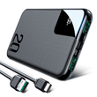 Joyroom Starchi power bank 10000mAh, 20W, Power Delivery, Quick Charge, 2x USB / 1x USB Type C, fekete (JR-QP190)