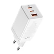 Kép 6/8 - Baseus GaN3 Pro gyors univerzális GaN töltő 2 x USB Type C / USB + kábel USB Type C - USB Type C 65W PD3.0, QC4.0 +, AFC fehér (CCGP050102)