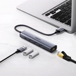 Kép 6/8 - Ugreen multifunkcionális adapter HUB USB 3.0 - 3 x USB / Ethernet RJ-45 / USB Type C PD, szürke
