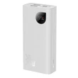 Kép 1/8 - Baseus Adaman2 power bank digitális kijelzővel 10000mAh 30W 2 x USB / 1x USB Type C Power Delivery gyorstöltés SCP fehér (PPAD040002)