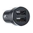 Kép 2/3 - Vipfan C10 autós töltő, 2x USB, 2.4A (fekete)