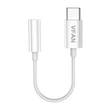 Obraz 1/4 - Vipfan L08 Kábel USB-C a mini jack 3,5 mm AUX, 10 cm (biely)