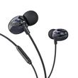 Kép 3/5 - Vipfan M10 vezetékes fülhallgató, jack 3.5mm (fekete)