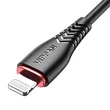 Kép 3/4 - Vipfan X01 3w1 USB-C/Lightning/Micro 3.5A USB kábel (fekete)
