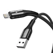 Obraz 3/3 - Vipfan Farebný kábel X13 USB a Lightning 3A, 1,2 m (čierny)