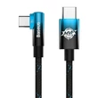 Obraz 2/7 - Kábel Baseus MVP2 USB-C na USB-C, 100 W, 1 m (čierny/modrý)